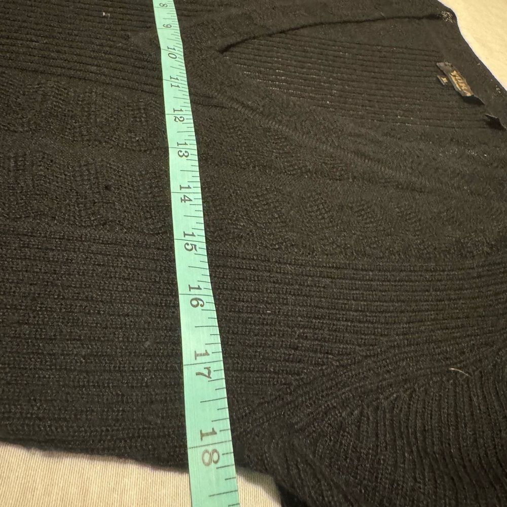 YUKA Wom XL short‎ sleeve V neck woven knit sweater Wool Angora Blend cable knit - Picture 9 of 9